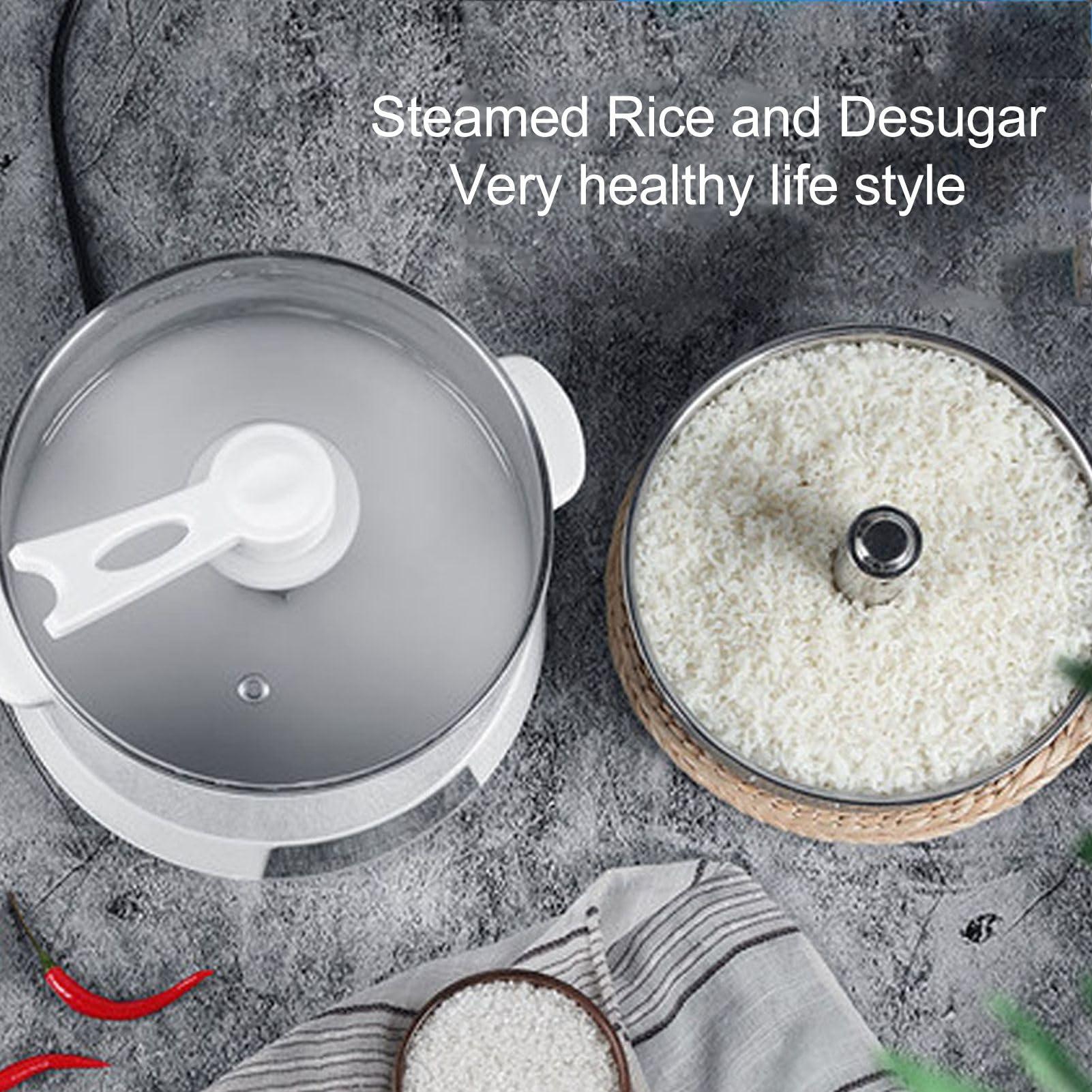Atyhao 4L Lifting Sugar Removal Rice Cooker with Fast Cooking, 12H Timed Reservation for Steaming Rice Soup (US Plug 110V)