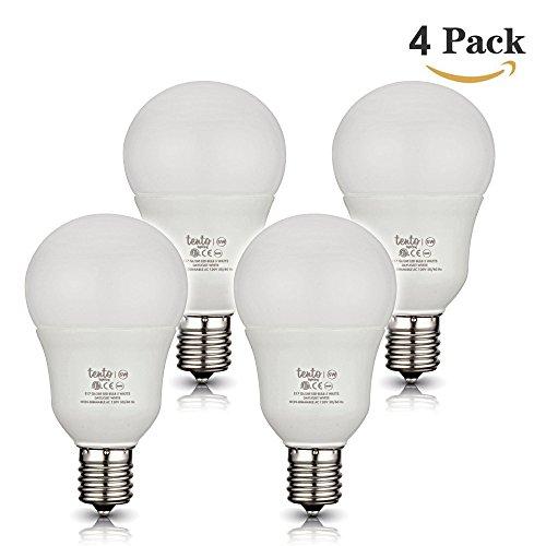 tento E17 LED Bulb Daylight 6000k 40w Replacement 5 Watts Only | E17 Intermediate Base Globe LED Bulbs Pack of 4 Daylight White