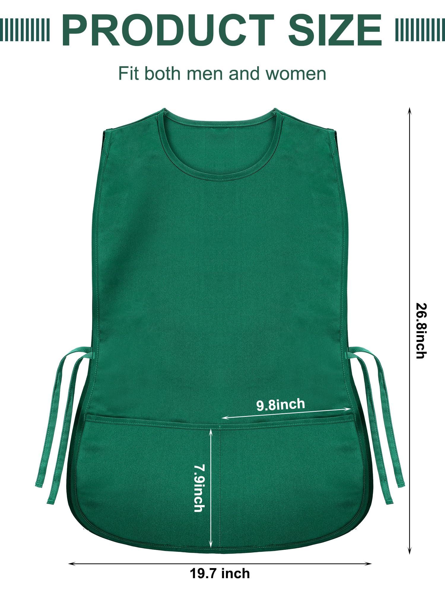 ShinyMatch ShinyMatch 4 Pack Golf Caddy Bibs Waterproof Cobbler Apron with 2 Pockets Caddy Costume Outfit for Men Women(Green)