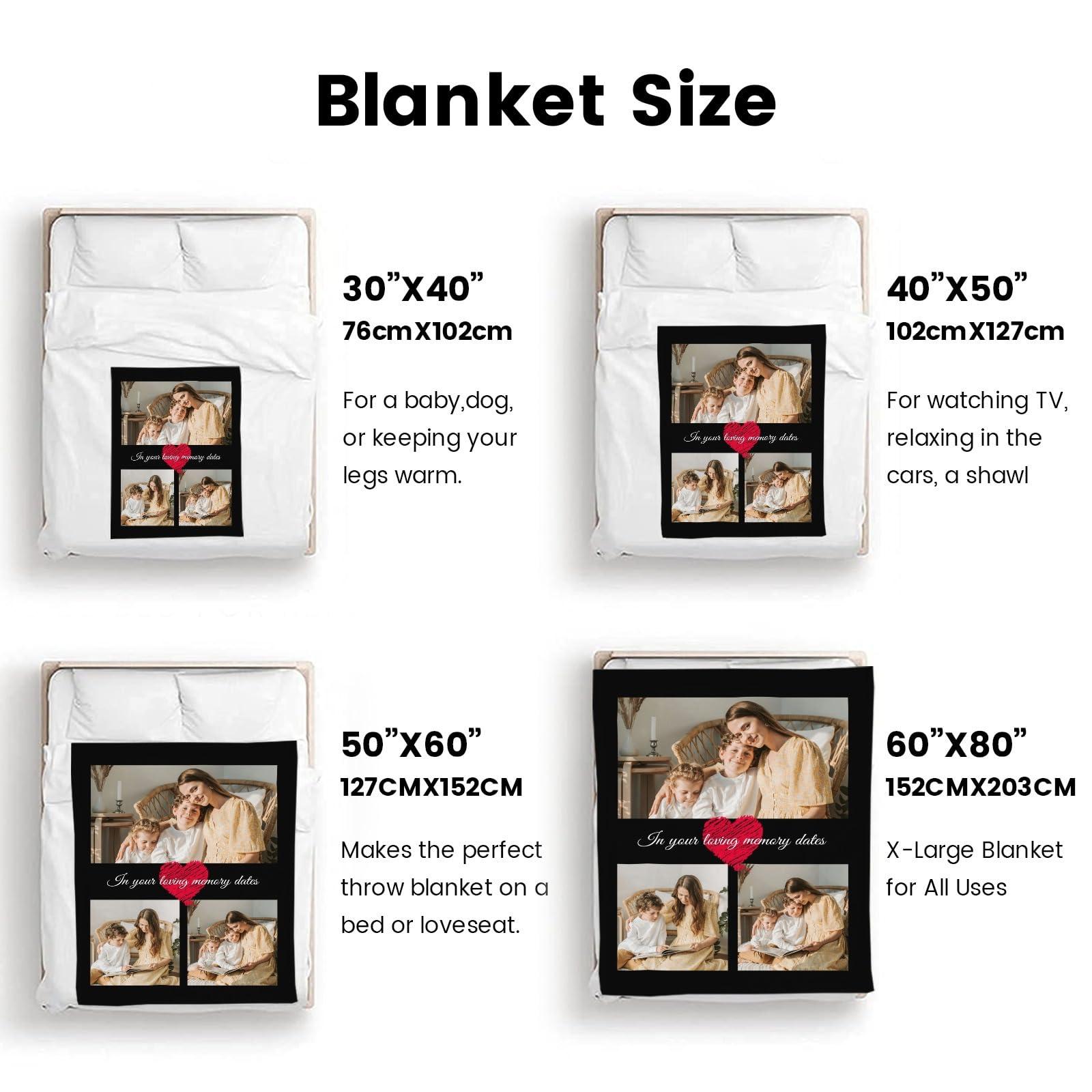Customization of lover Custom Photo Blanket for Kids Adult Picture Personalized Blanket and Customized Blankets as Mothers Day Birthday Anniversary Valentine\'s Day Gifts
