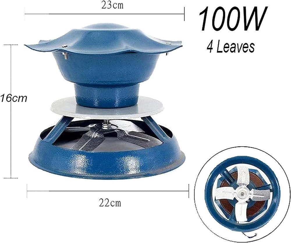 HEQIM HEQIM Chimney Smoke Evacuator, 100W/120W Induced Draft Fan, Chimney A Draft Inducer Chimney Exhaust Fan for Barbecue Air Extractor(B)