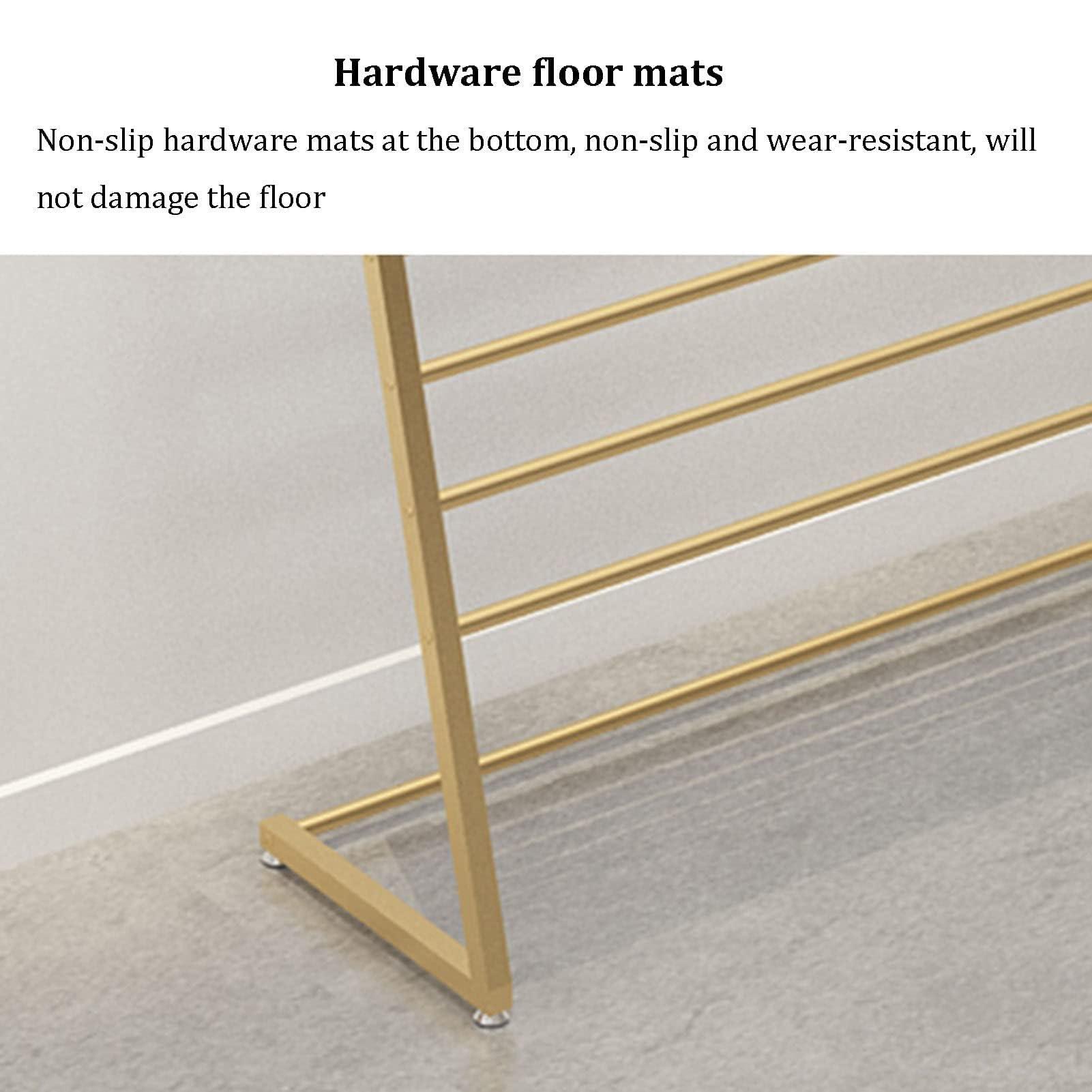 GenSDH Scarf Holder - Floor Standing Metal Blanket Rack, Clothing Store Scarf Display Rack, Sheets Hanging Organizer Shelf, Commercial Garment Rack Pants Shawl Organizer, Retail Display Stands (Size : 100X4