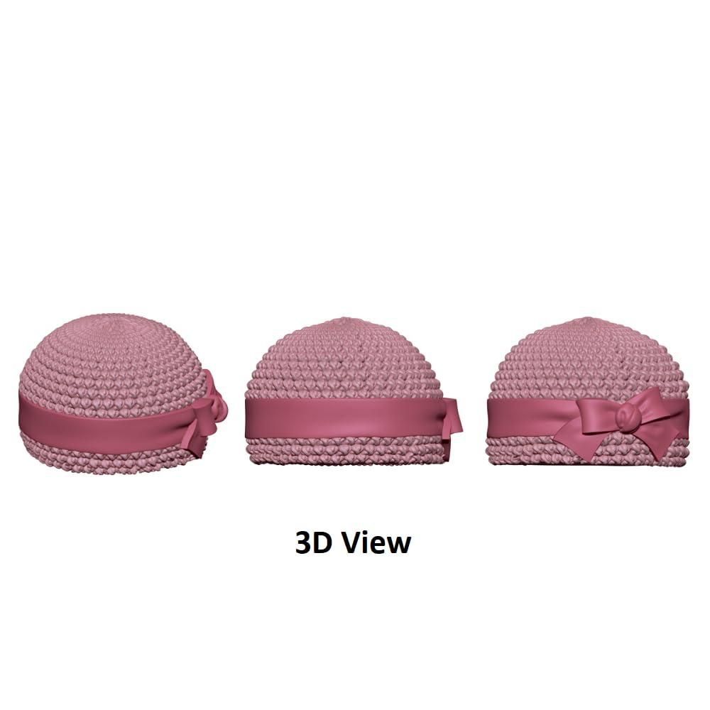 First Impressions Molds Medium Bow Baby Hat Silicone Mold B257 by First Impressions Molds