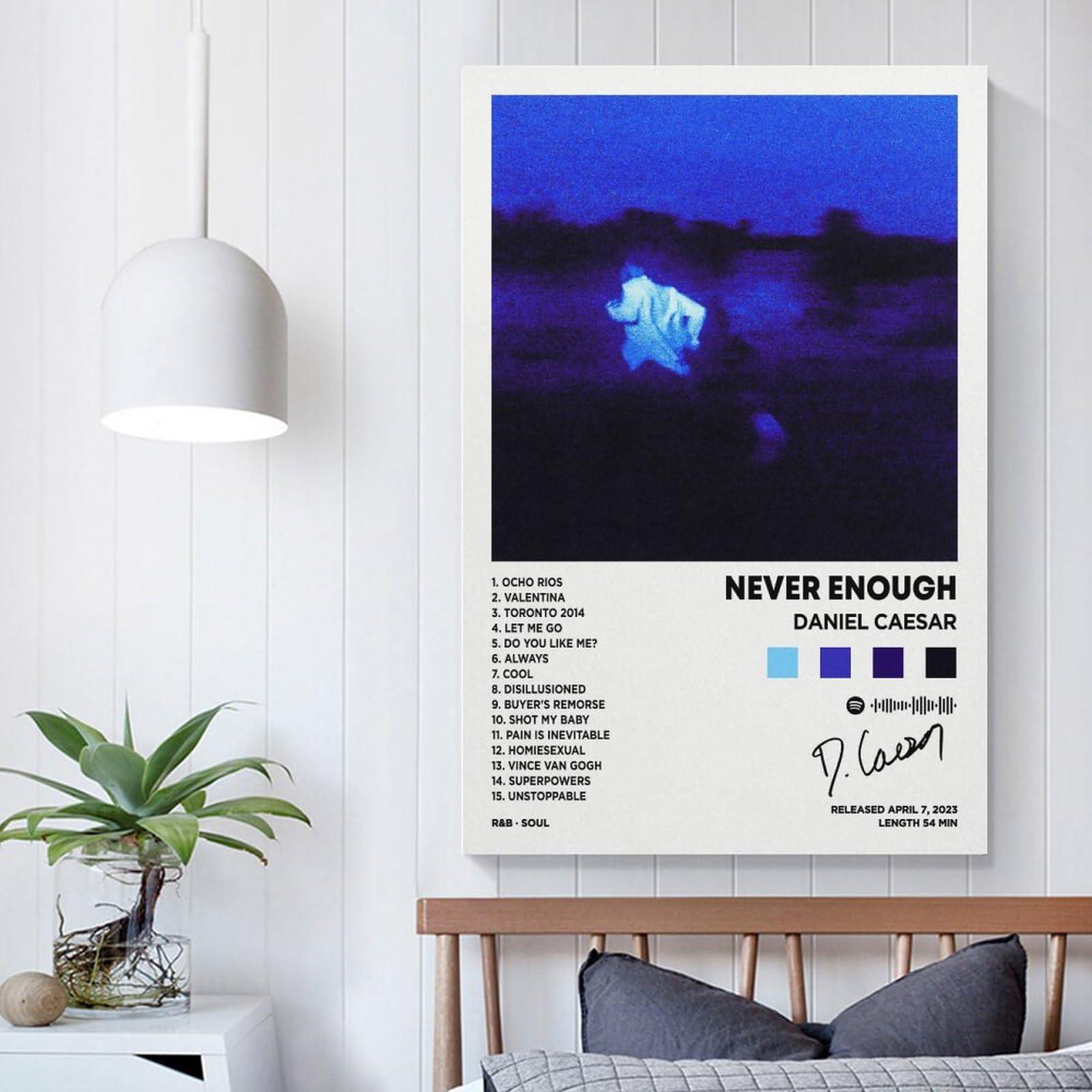 DIDIDO Daniel Poster Caesar Never Enough Album Cover Canvas Posters for Room Aesthetic Gift Unframe:12x18inch(30x45cm)