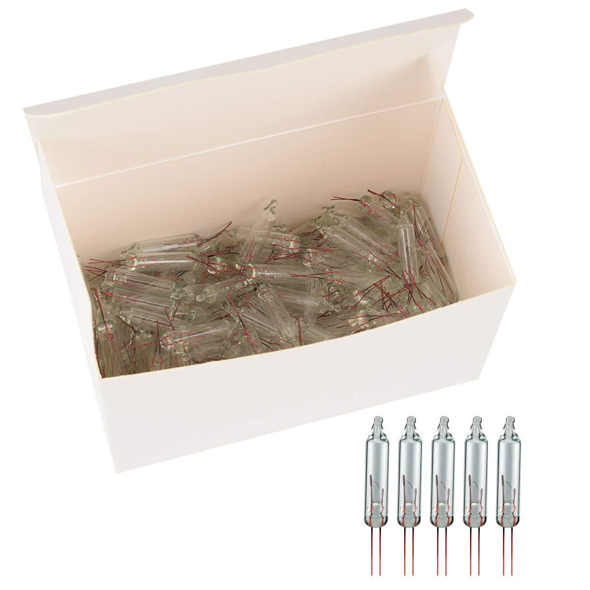 Blue_Stone Christmas Replacement Mini Light Bulbs 2.5 V 0.17 A Clear Glass Bulbs for Christmas Trees Incandescent Lights | 150 Pcs