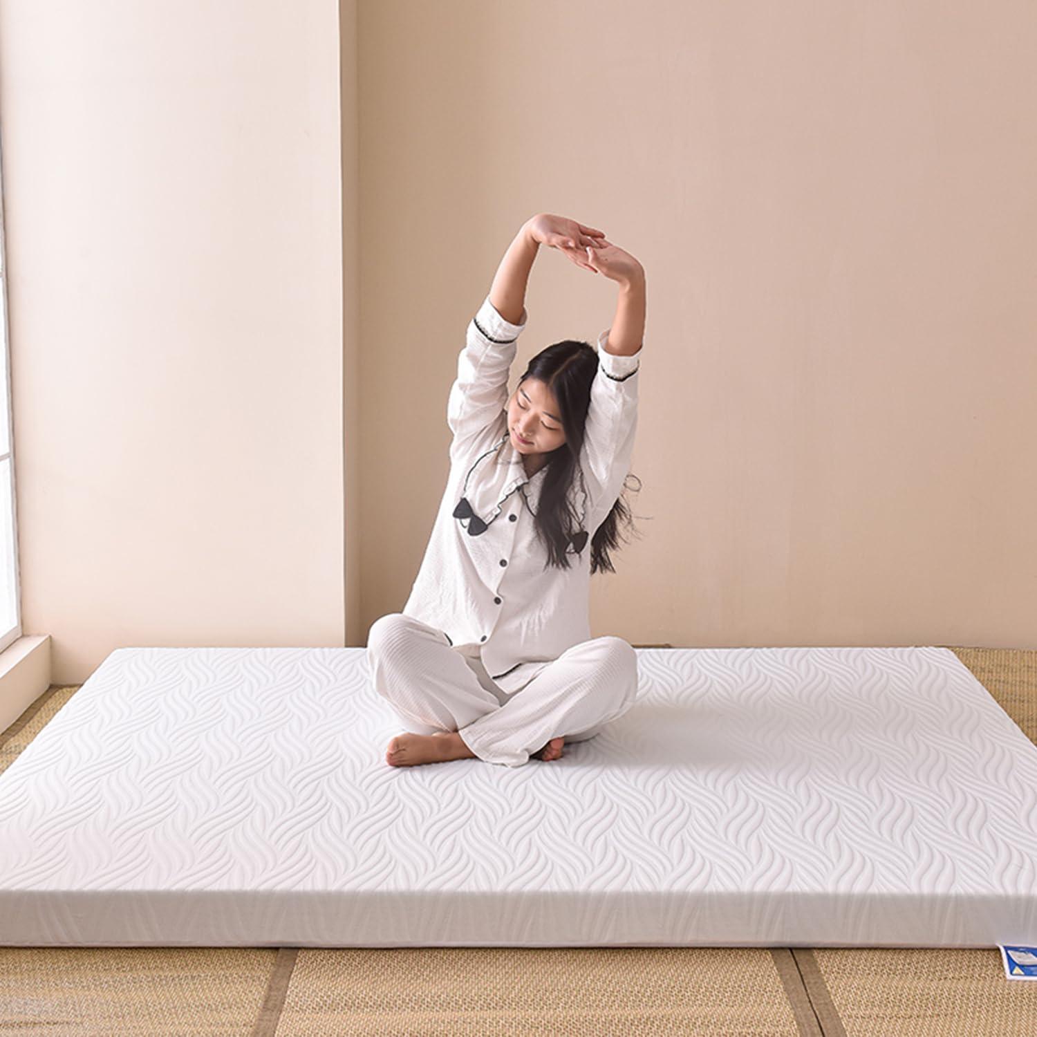 HomeLoft Basics Cooling Bed Mattress Topper,2.4/3.5In Thick Cooling Gel Memory Foam Mattress Pad,Queen Memory Foam Mattress Topper,Medium Firm Mattress Topper with Removable Soft Cover,Style 9cm,90x190cm