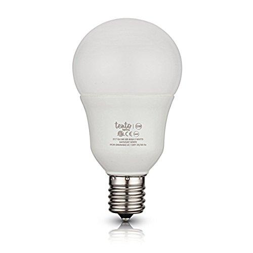 tento E17 LED Bulb Daylight 6000k 40w Replacement 5 Watts Only | E17 Intermediate Base Globe LED Bulbs Pack of 4 Daylight White