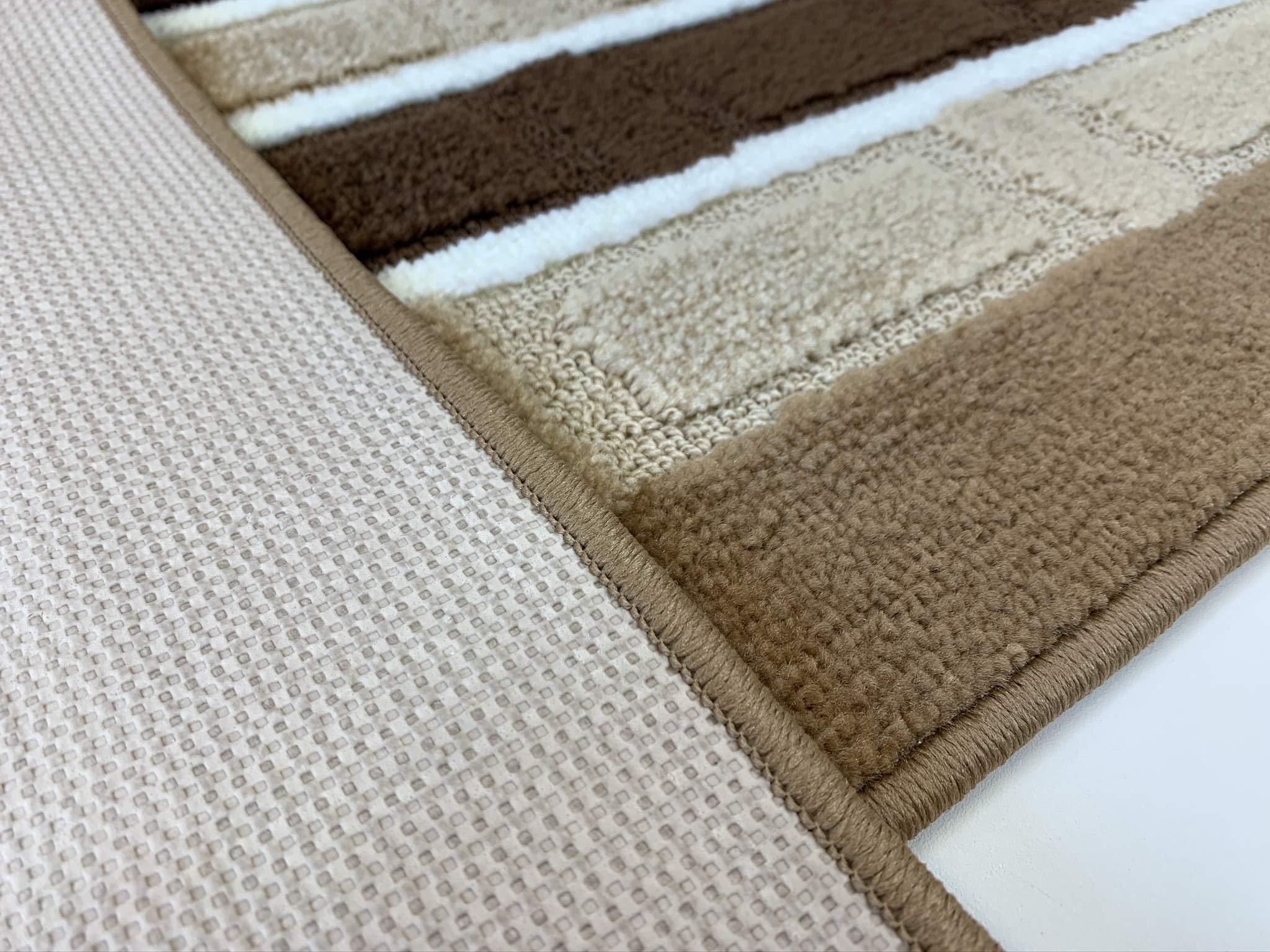 REMNAZ HOME DECOR Custom Length Special Size Non-Slip Carpet Runner Rug for Long Narrow Hallways, Prevent Slippery Cold Floors, Modern Multi, 25 \'\' X 17 \'