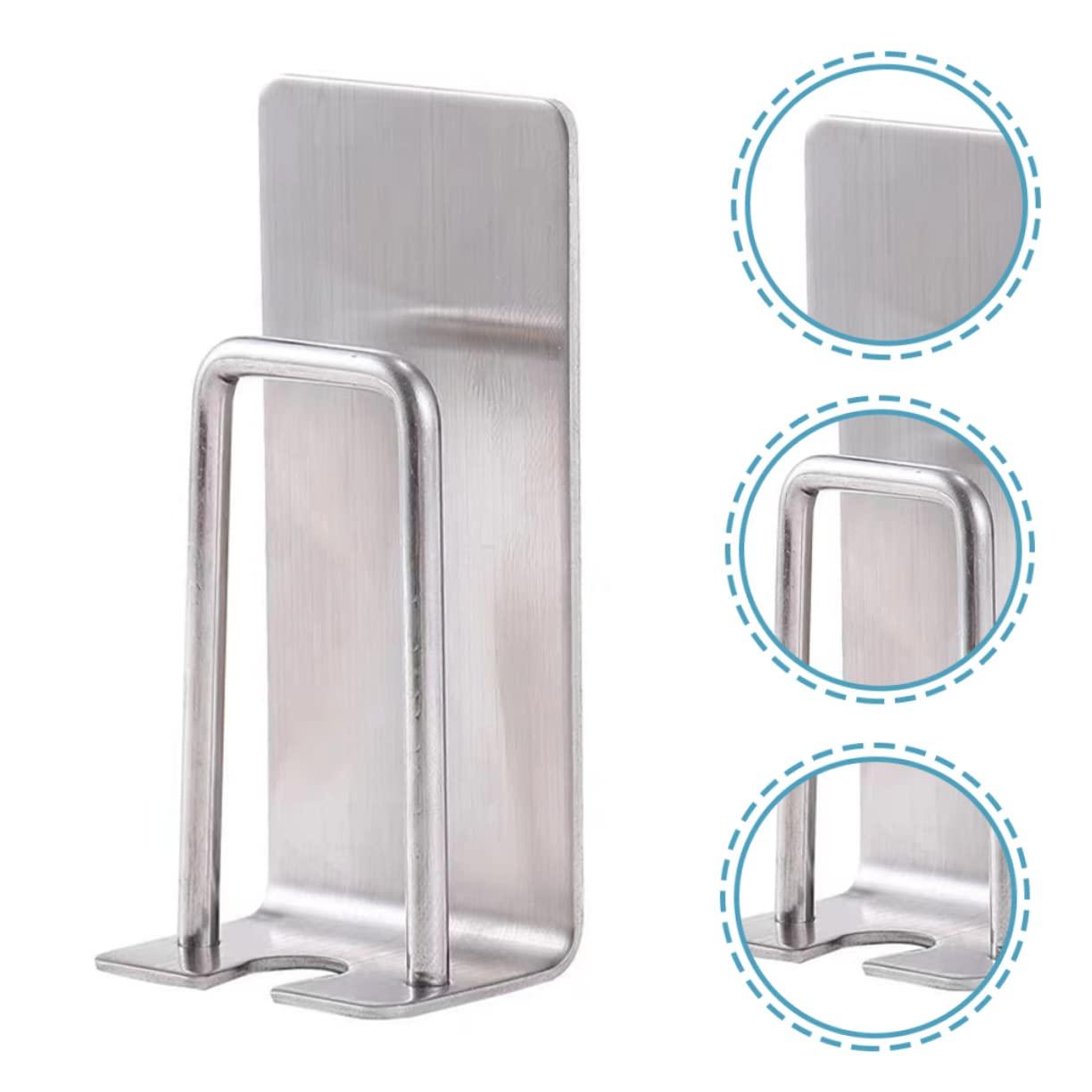 DRESSOOS DRESSOOS 2 Pcs Toothbrush Rack Toothbrush Holder Toothbrush Organizer Electric Toothbrush Toothpaste Automatic Toothbrush Cup Holder Cutlery Drainer Adhesive Shelves Stainless Steel Silver