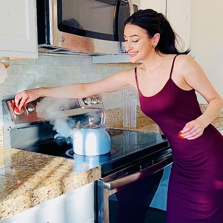 Chantal Chantal Classic Teakettle, 1.8 QT, High Grade Stainless Steel, 2-Tone Harmonica Whistle, Rapid Boil and Even Heating (Silver)