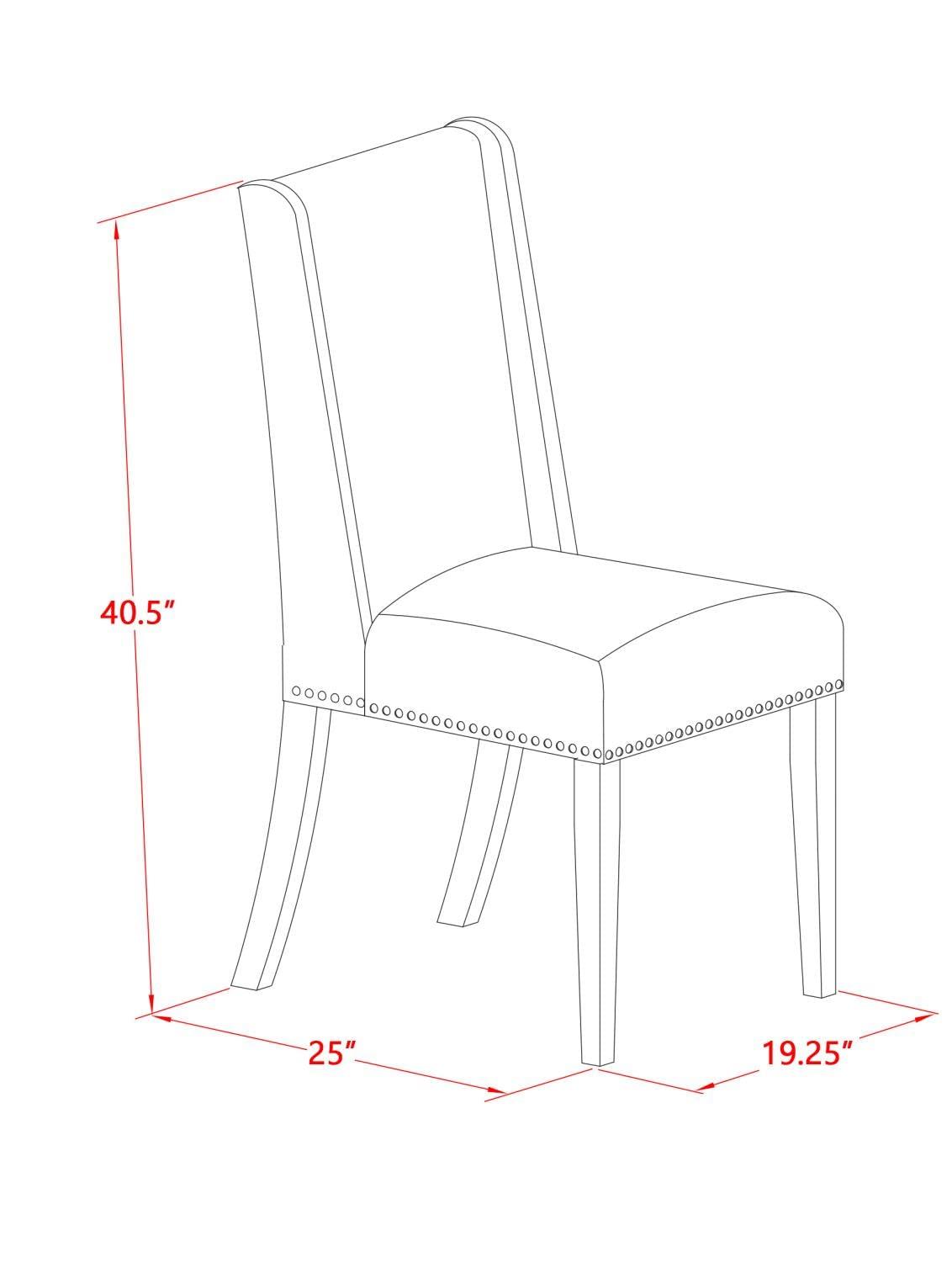 East West Furniture East West Furniture MLFL3-MAH-18 3 Piece Dining Table Set Contains a Rectangle Dinner Table with Butterfly Leaf and 2 Brown Linen Linen Fabric Upholstered Chairs, 36x54 Inch, Mahogany
