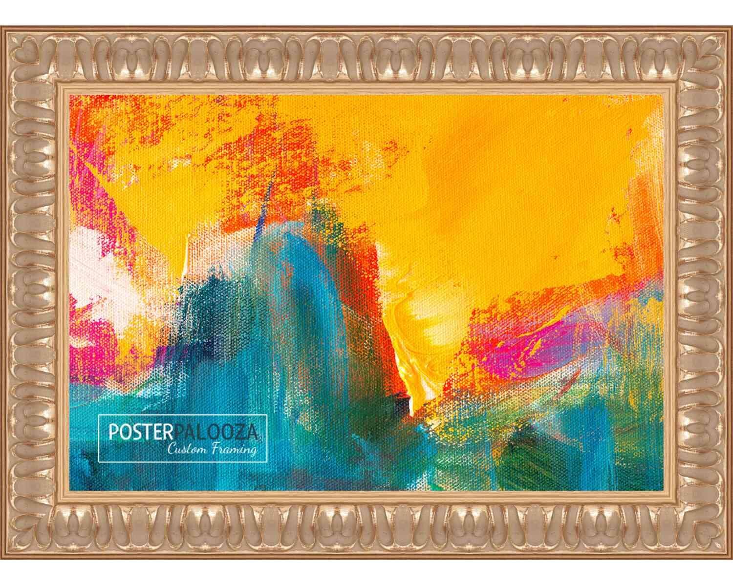 Poster Palooza 16.5x11.7 Ornate Silver Shadow Box Frame - Interior Size 16.5x11.7 x 1 Inch Deep - Ornate Silver Frame Made to Display Items Up to 1 Inch Deep! includes Shatter Resistant Acrylic, Backing, Hardware