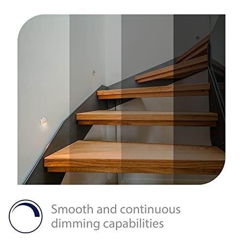 WAC Lighting WAC Landscape Lighting, LEDme 120V LED Half-Round Indoor and Outdoor Step and Wall Light 3000K Built-in LED in Brushed Nickel