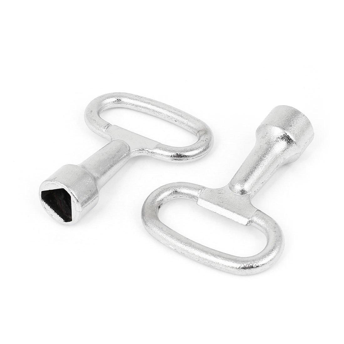 uxcell uxcell 2Pcs Metal Triangle Socket Spanner Key for 14x8x2mm Triangular Panel Lock