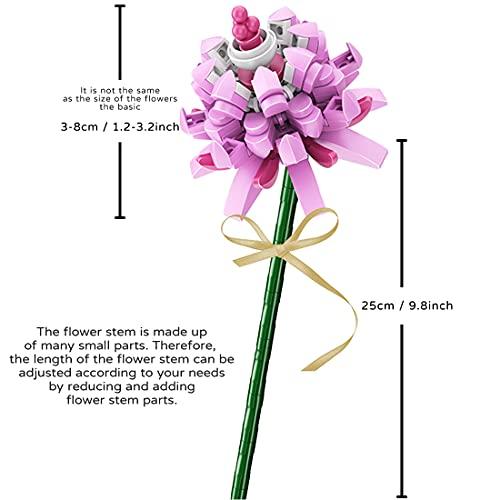 Cihely Cihely Flower Bouquet Building Blocks Kits Rose Yellow 601239-B, Artificial Flowers Building Project to Release Stress and Focus The Mind, for Birthday Gifts to Adults/Teens(100+ Pieces)