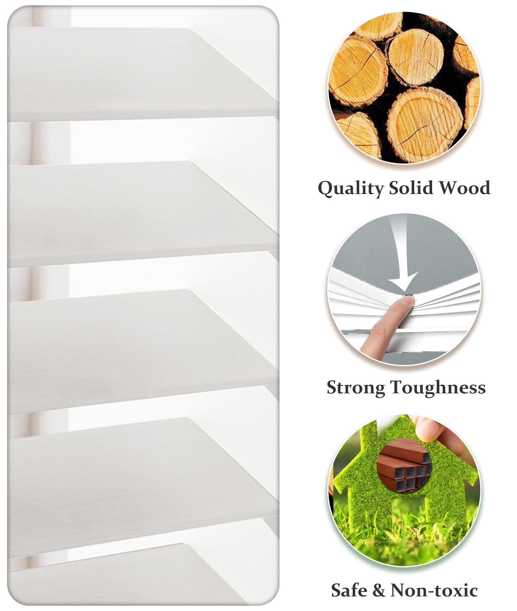 errzom Pull Down Wood Blinds for Interior Windows, Light Filtering Plantation Shutters for Windows Inside, Blackout Wooden Blinds for Windows Inside Mount, 2 Inch Custom Blinds,White,72'' W x 73'' H