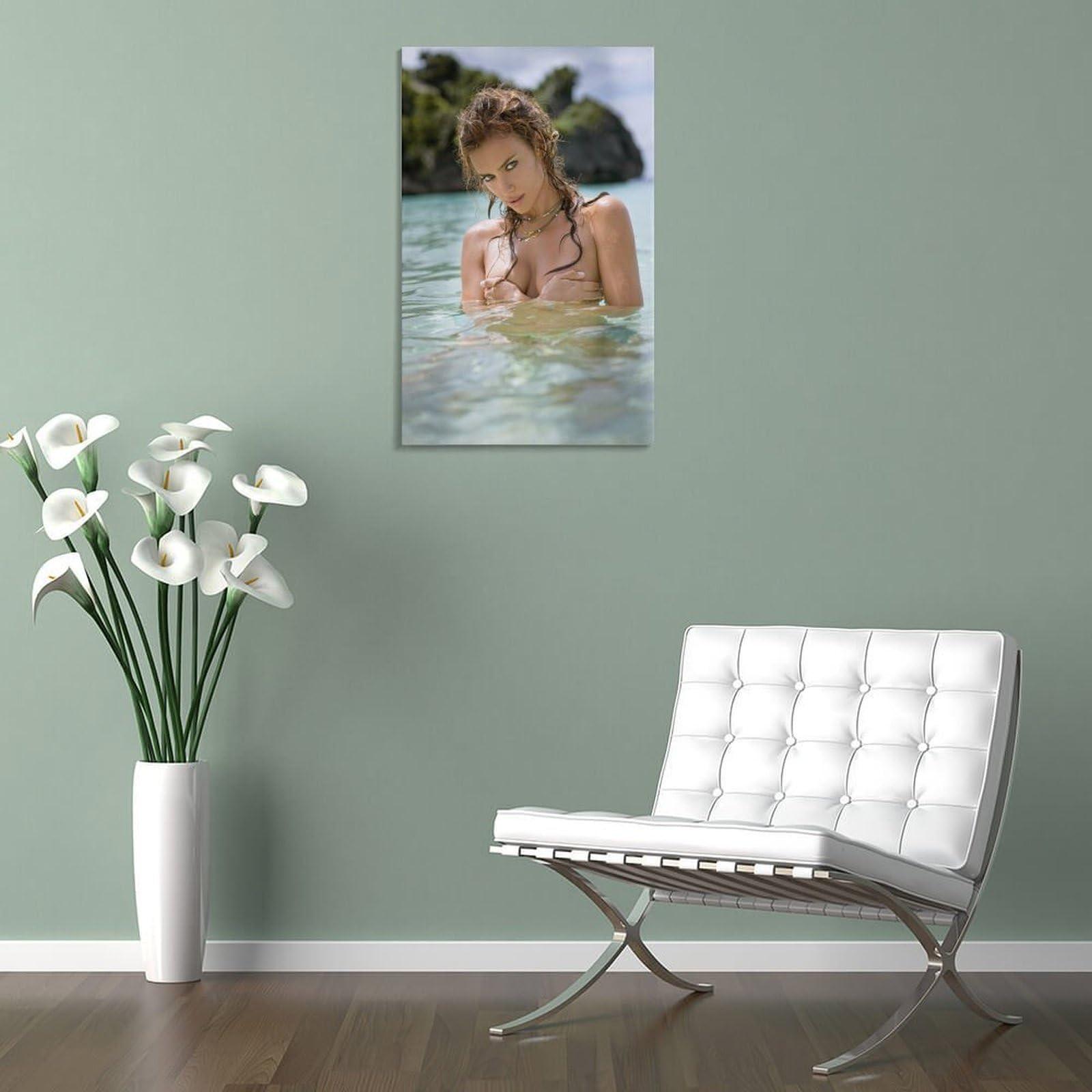 HOTOS HOTOS Irina Shayk Sexy Beauty Poster Swimsuit (23) Canvas Wall Art Poster Decorative Bedroom Modern Home Print Picture Artworks Posters 20x30inch(50x75cm)