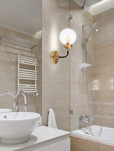 JONATHAN Y JONATHAN Y JYL9009A Caleb 1-Light 6\" Brass Wall Sconce Contemporary Reversible for Bedroom Livingroom Bathroom Hallway, Brass Gold/Black