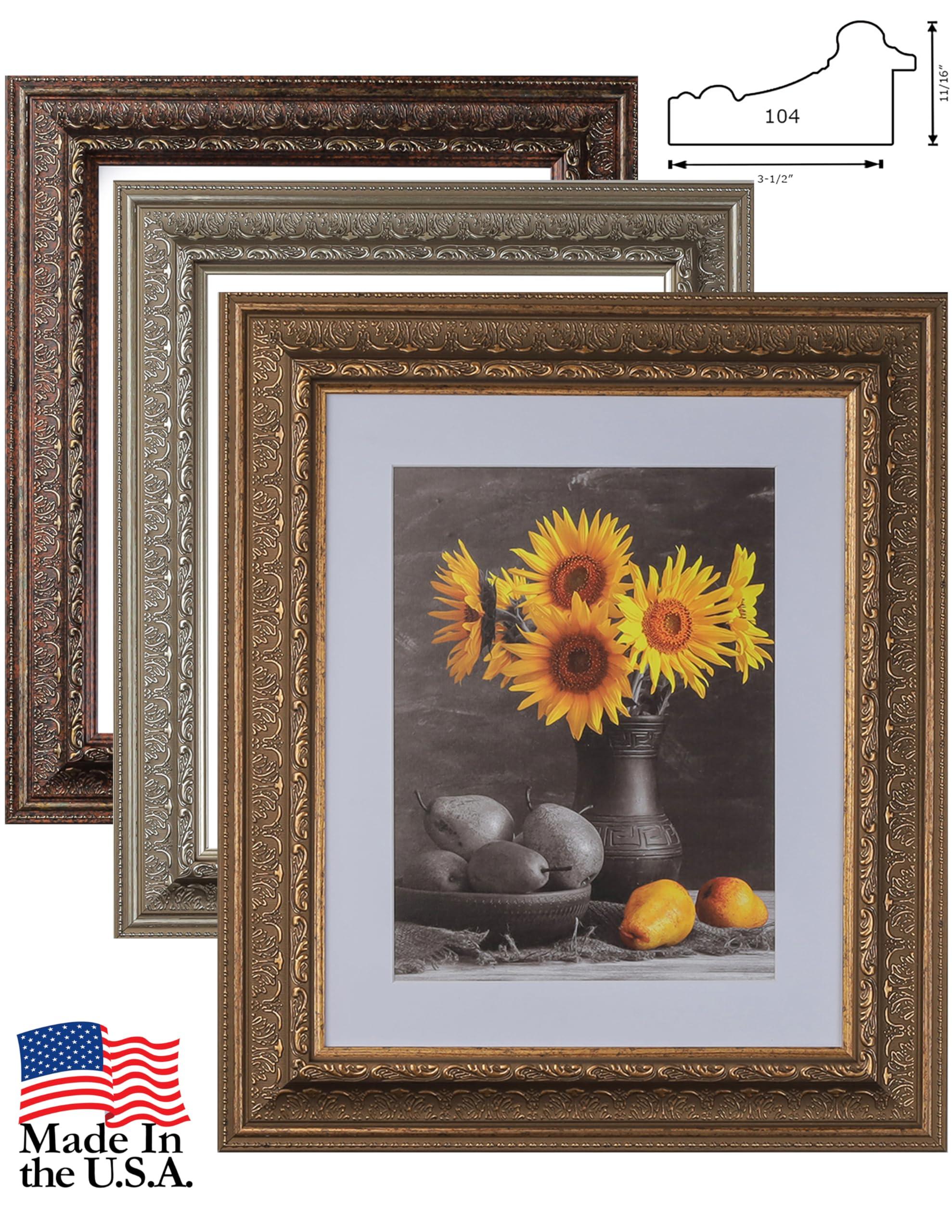 Generic Generic 16X22 3-1/2\"\" Polystyrene Classic Picture Frame 104 Series - Silver by WholesaleArtsFrames-com Made In USA