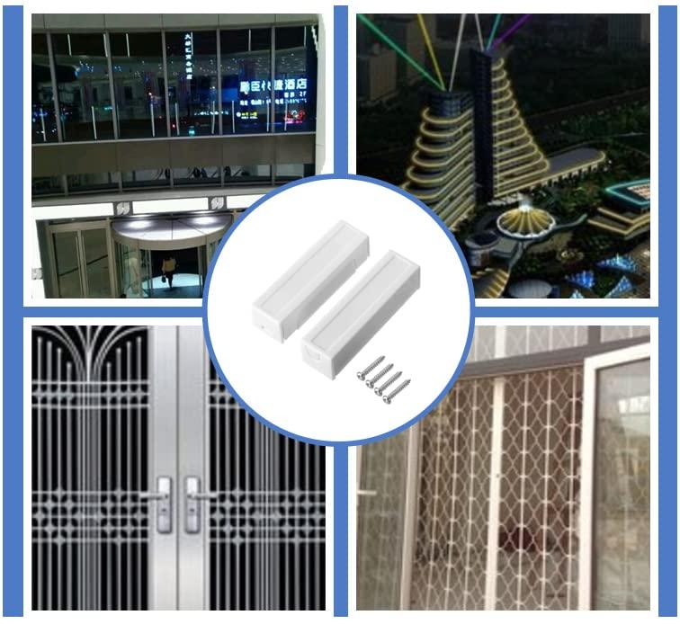 Fielect Fielect MC-44b Surface Mount Wired NC Door Contact Sensor Alarm Magnetic Reed Switch White