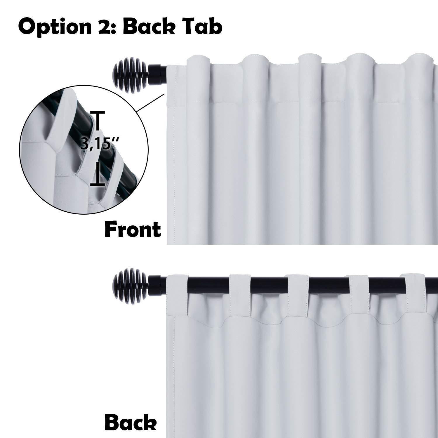 DWCN DWCN Patio Sliding Door Curtains - Extra Wide Blackout Curtains for Glass Door, Room Divider Thermal Curtain Panel with Back Tab & Rod Pocket for Bedroom Partition, 72 x 72 Inches, Greyish White