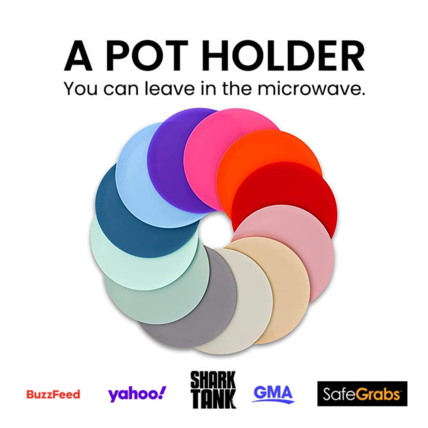 Safe Grabs Safe Grabs: Multi-Purpose Silicone Original Microwave Mat as Seen on Shark Tank | Splatter Guard, Trivet, Hot Pad, Pot Holder, Minimize Mess (BPA Free, Heat Resistant, Dishwasher Safe) (Spruce)