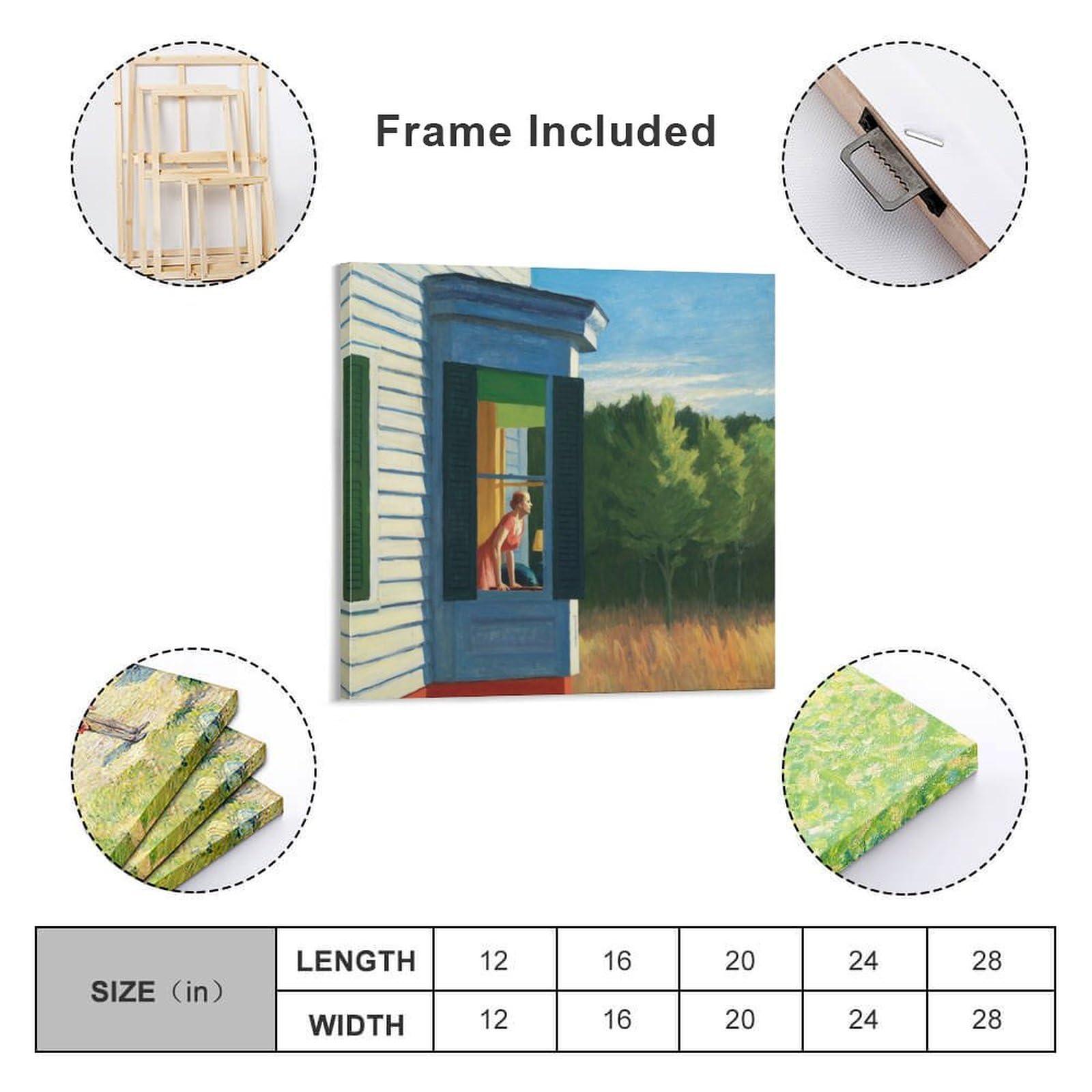 Generic Edward Hopper Prints - Cape Cod Morning Wall Art Poster Wall Art Picture Frame Painting Poster Canvas Print Posters Artworks Bedroom Living Room Decor 20x20inch(50x50cm)