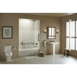 Kohler Kohler K-72791-SN Artifacts Wall-Mount Bath Spout with Flare Design, Less Handles, Vibrant Polished Nickel