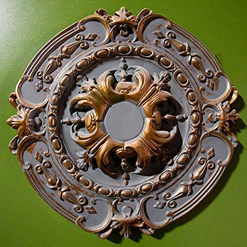 Ekena Millwork Ekena Millwork CM17SOBBS Southampton Ceiling Medallion, 16 3/8\"OD x 1 3/4\"P (Fits Canopies up to 2 3/4\"), Bronze Blue Patina (Metallic Series)