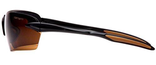 Carhartt Carhartt Spokane Lightweight Half-Frame Safety Glasses, Black Frame, Sandstone Bronze Lens