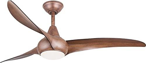 MINKA-AIRE MINKA-AIRE F844-DK Light Wave 52 Inch Ceiling Fan with LED Light Kit, Brown Distressed Koa Finish