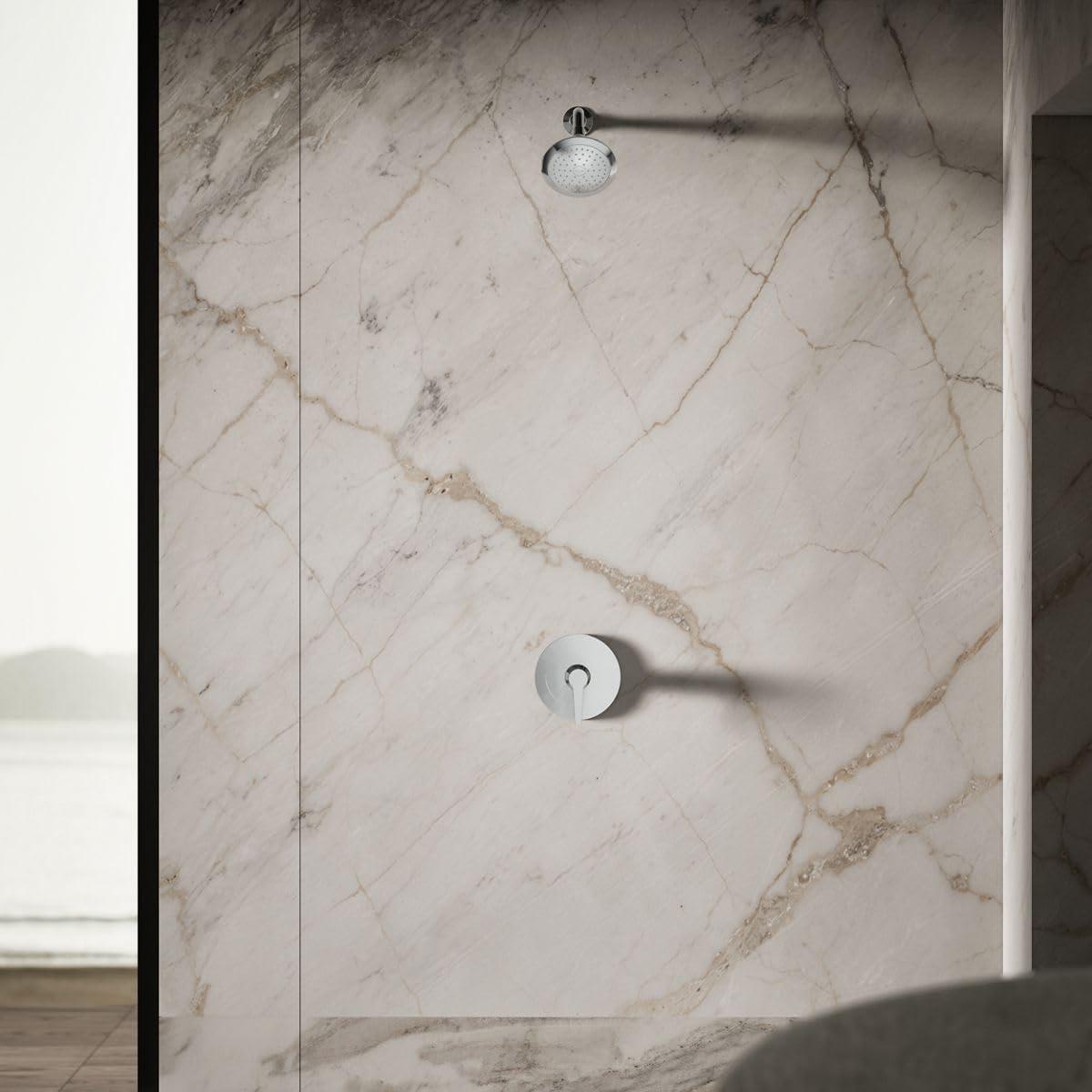 Kohler KOHLER K-10282-AK-CP Forte 2.5 GPM Single-Function Wall-Mount Showerhead With Katalyst Spray, Polished Chrome