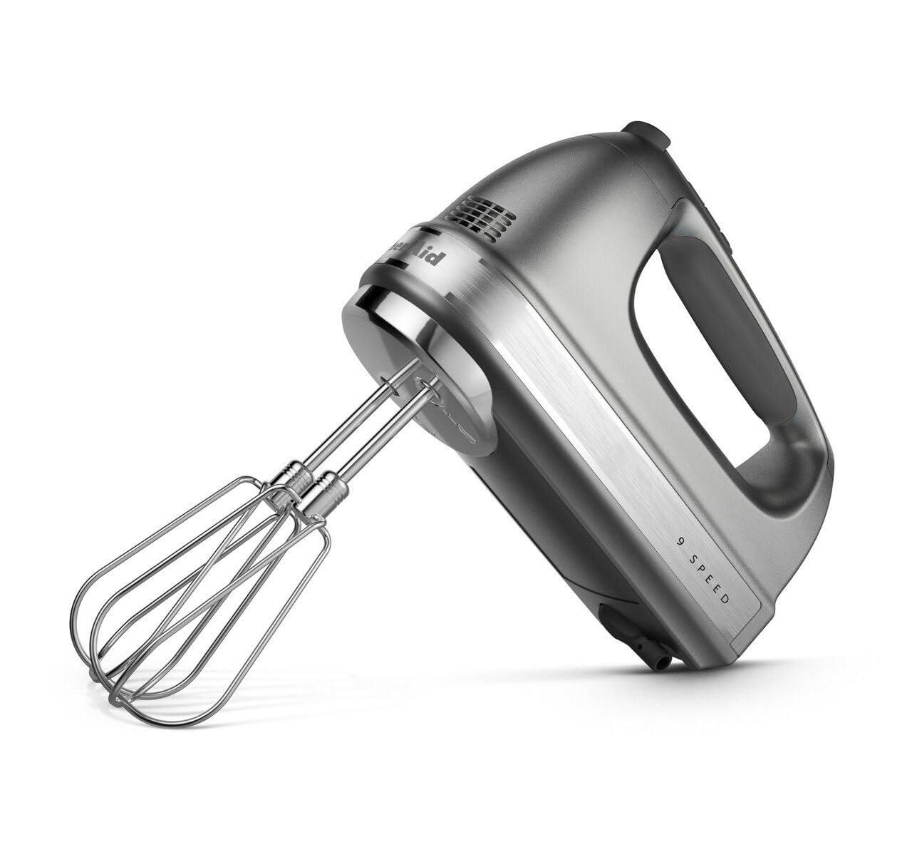 KitchenAid KitchenAid 9-Speed Digital Hand Mixer with Turbo Beater II Accessories and Pro Whisk - Contour Silver