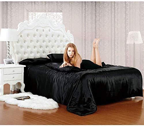 Impression Bedding Silk Satin Sheets Set | Silk Satin Sheets Set Super Queen | Super Queen Sheets Set Dark Grey | Silk Fitted Sheet 24 Inch Deep Pocket | 4 Pc Sheet Set | Silk Flat Sheet & Pillowcases Set.