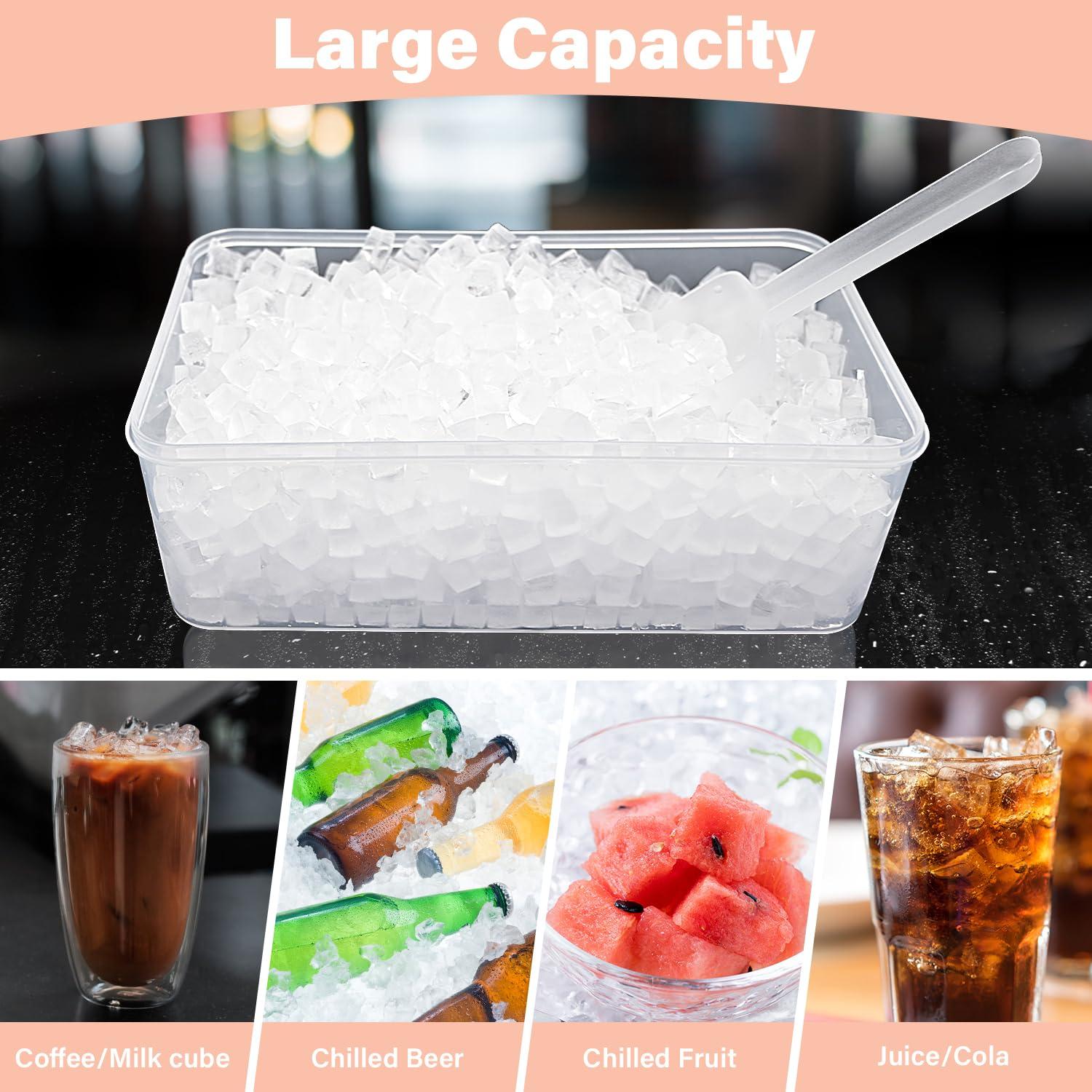 FDDBI Mini Ice Cube Tray for Freezer: FDDBI Small Ice Trays for Freezer with Bin - 1354PCS Easy Release Nugget Ice Tray - Crushed Ice Tray with Ice Container