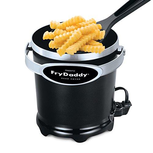 Presto Presto 05420 FryDaddy Electric Deep Fryer,Black & Amazon Brand - Happy Belly Peanut Oil, 1 gallon (128 Fl Oz)