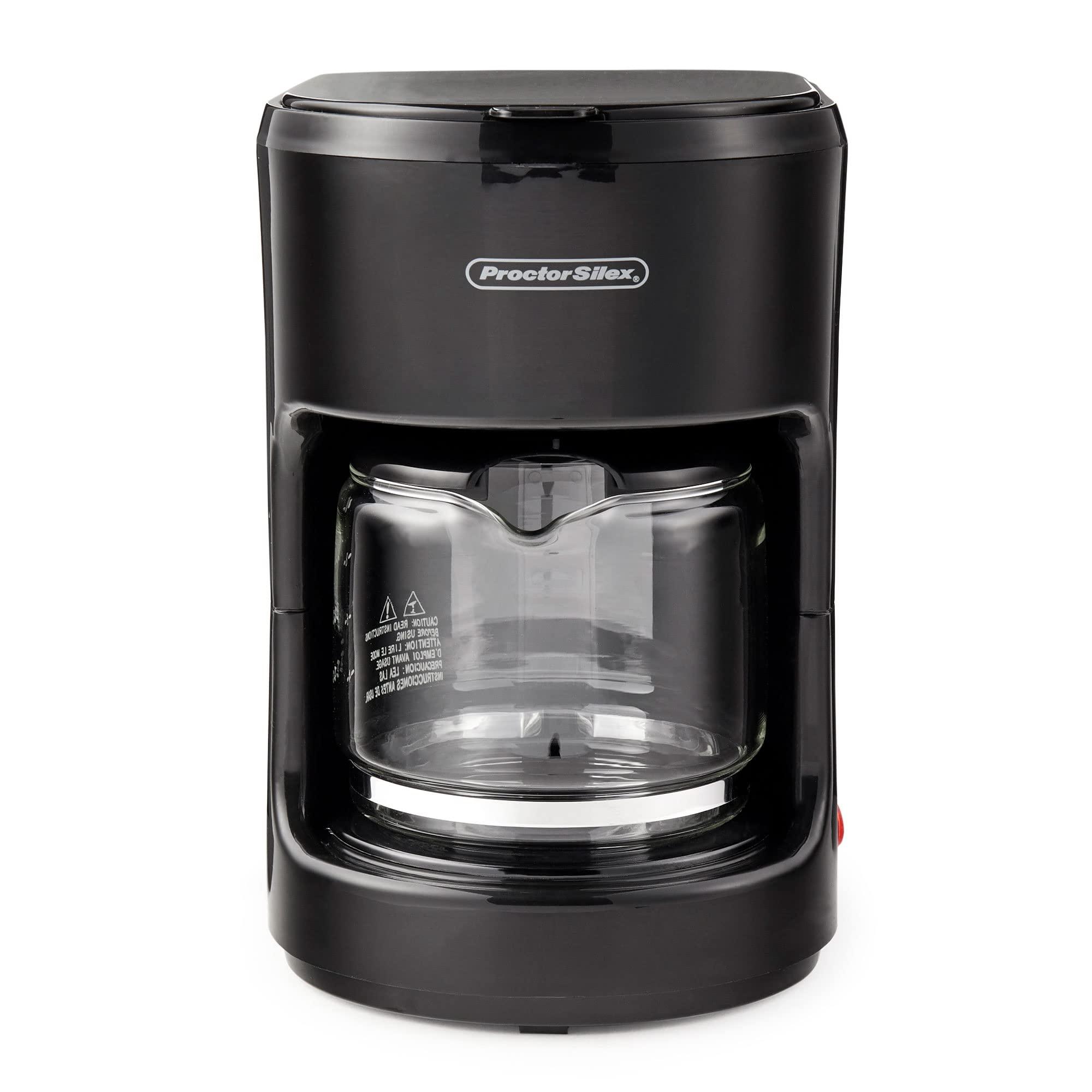 Proctor Silex Proctor Silex Coffee Maker, Works with Smart Plugs That are Compatible with Alexa, Auto Pause and Serve, 10-Cup, Black