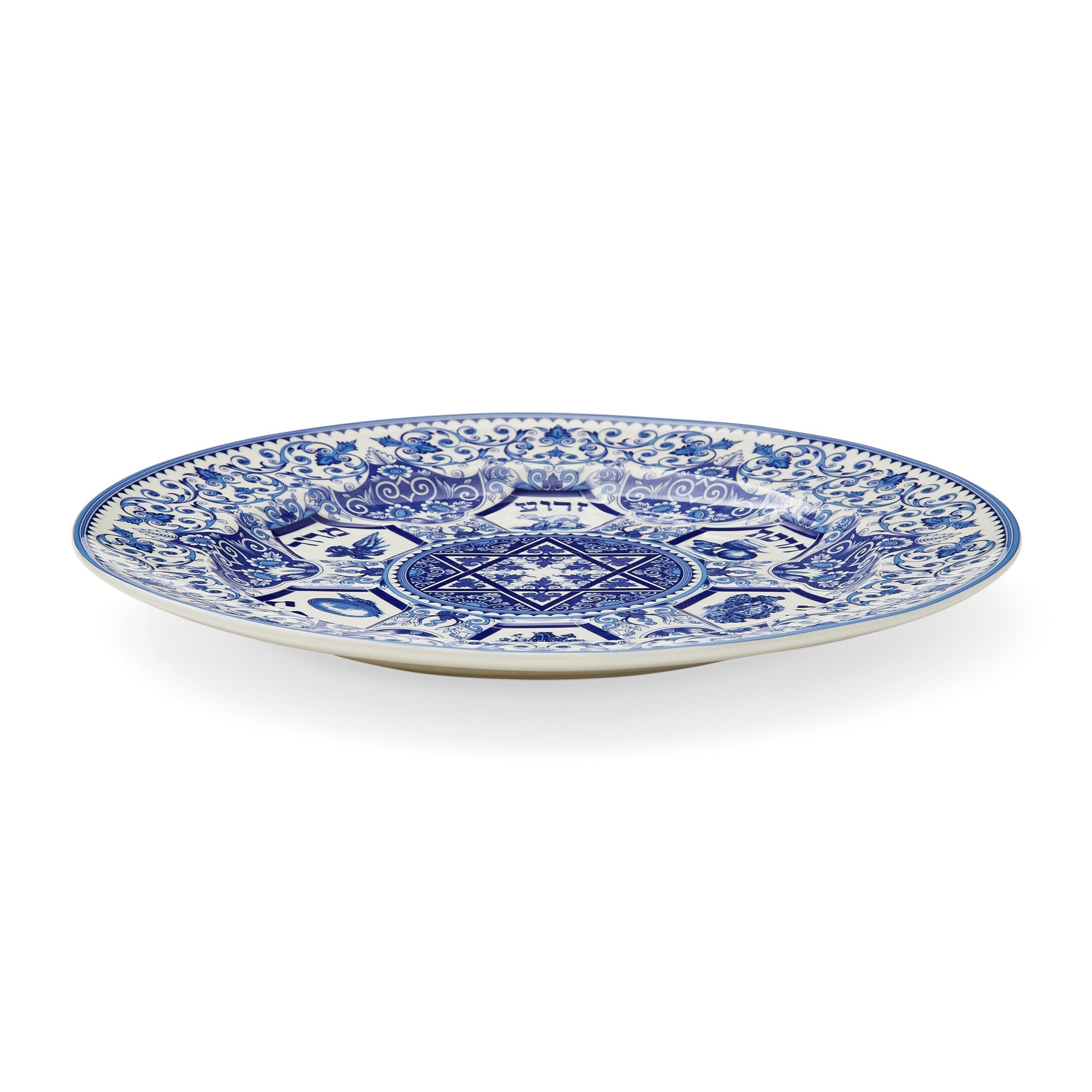 Spode Spode Judaica Passover Seder Plate | 12 Inch Round Pesach Kaarah | Made of Fine Porcelain | Dishwasher Safe