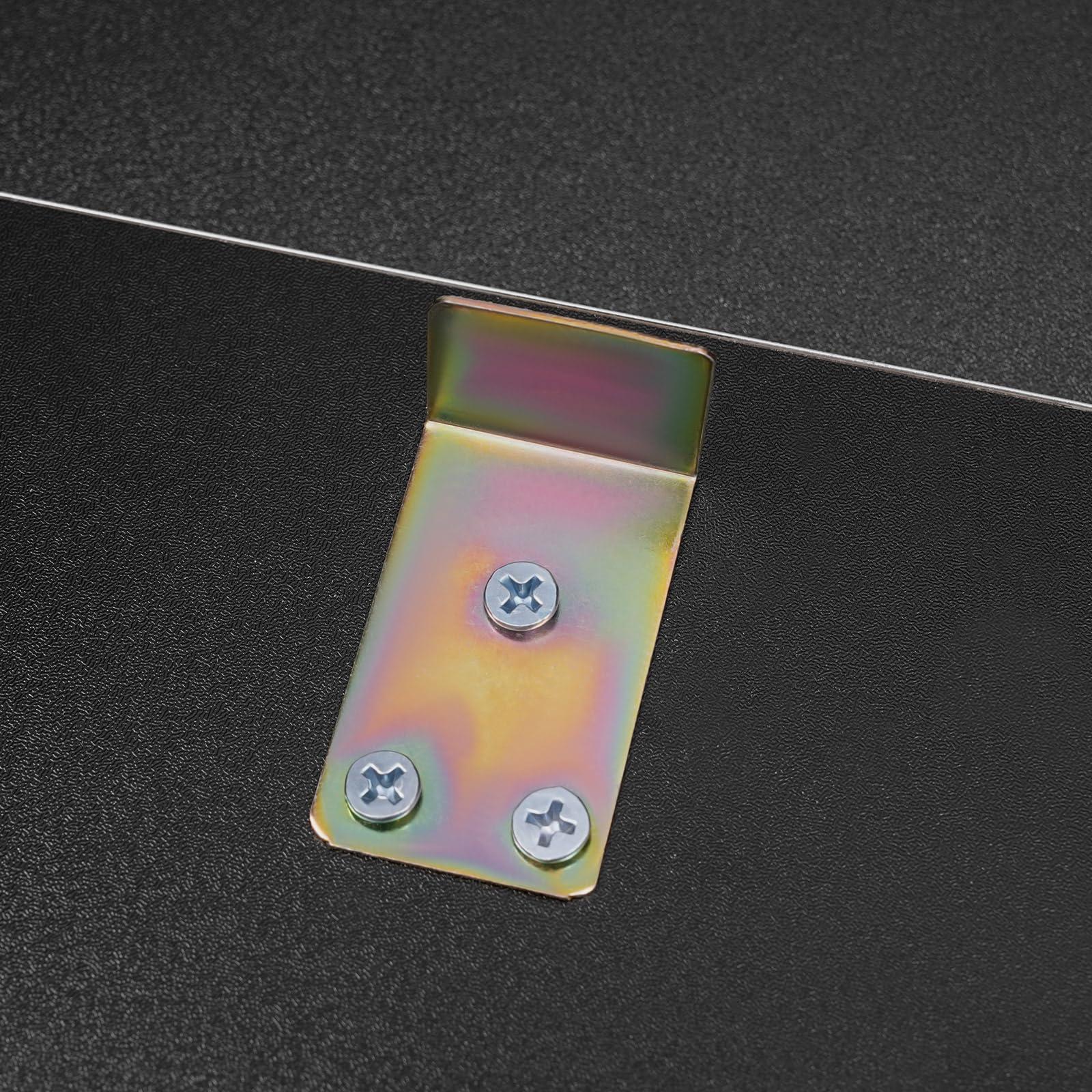 Pinelicorn Pinelicorn 4\' Folding Portable Event Bar with Top and Middle Shelves, Portable Bar Cabinet Mobile Bartender Station Mobile Laminate Foldable Bar Table for Parties and Events (Frosted Black)