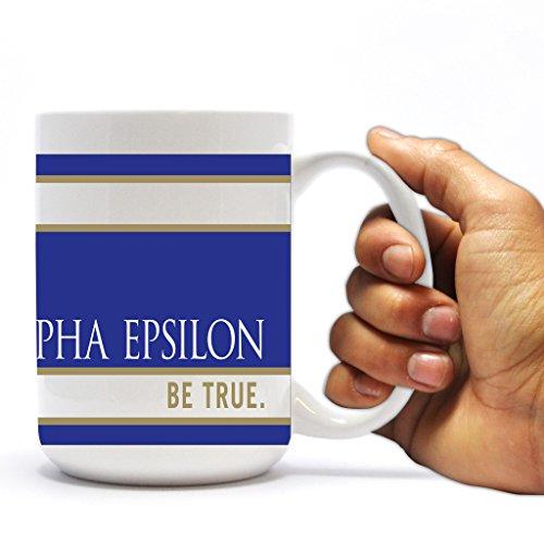 VictoryStore VictoryStore Ceramic Mugs - Sigma Alpha Epsilon,Be True Stripe Coffee Mug, 15 ounces