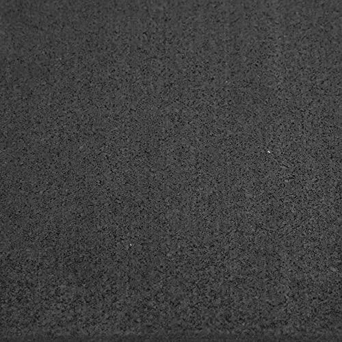 Rubber-Cal Rubber-Cal "Elephant Bark Rubber Flooring - 1/4 in. x 4 ft. x 4.5 ft. - Black