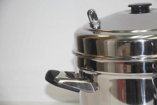 Tabakh Tabakh 4-Rack Stainless Steel Idli Cooker with Strong Handles, Makes 16 Idlis