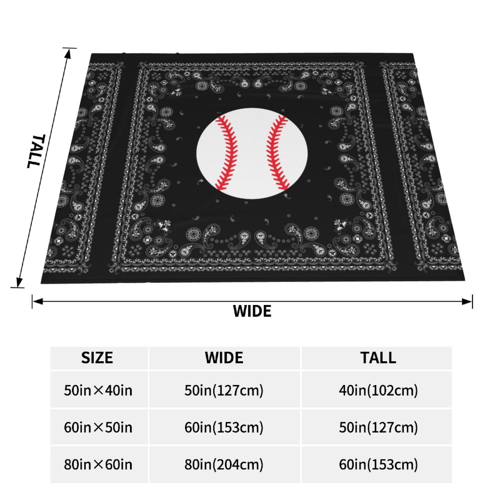 Vagilo Art Baseball Pattern Throw Blanket for Couch Sofa Or Bed Throw Size, Soft Fuzzy Plush Lightweight Blanket