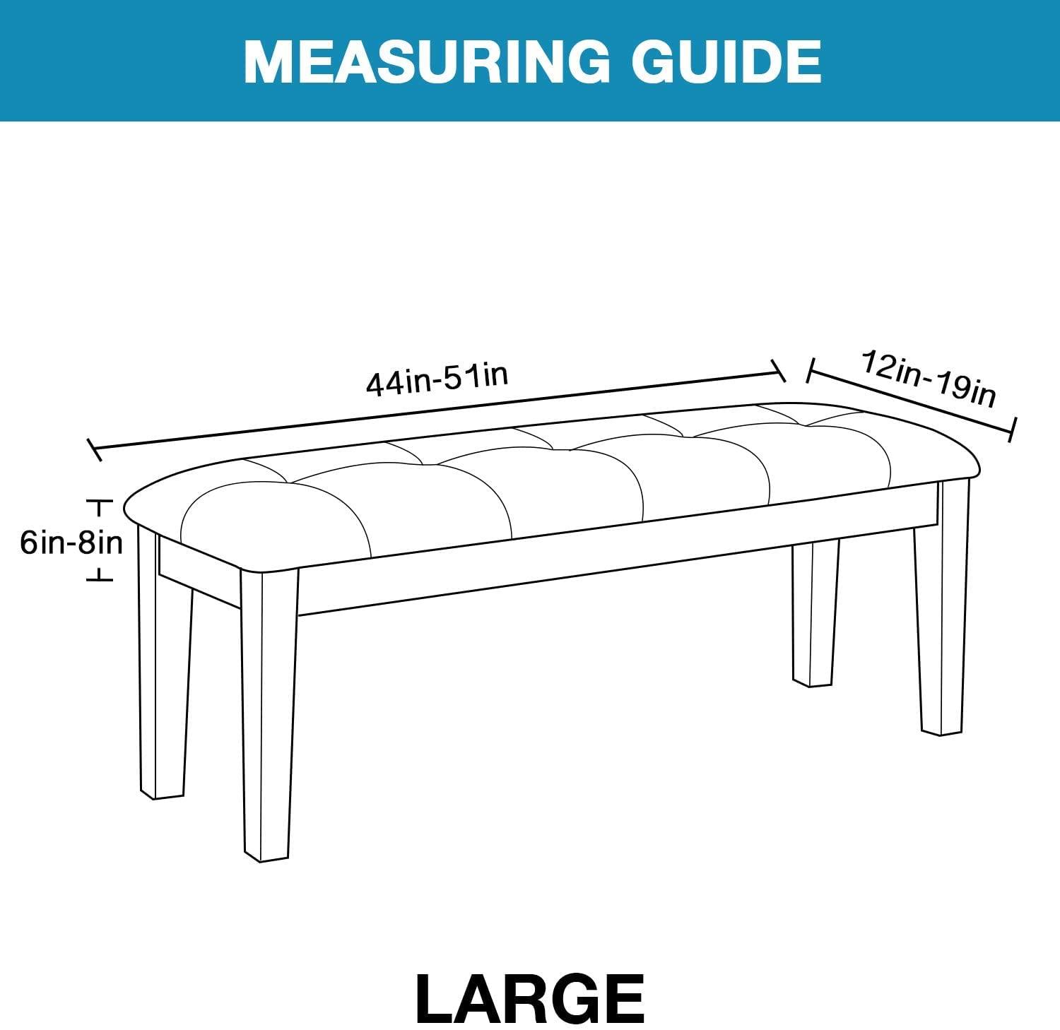 BRYER Bench Covers for Dining Room Kitchen Dinner Table, Removable Washable Bench Slipcover Seat Protector Cover for Cushion Chair Bedroom,Green,L