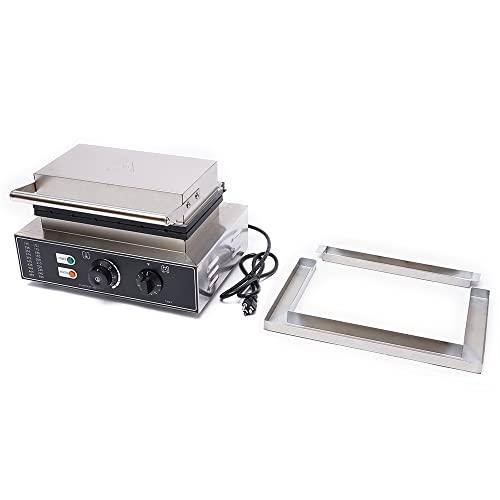 Hteedy Hteedy Electric Stick Waffle Maker, 1550W Commercial Nonstick Waffle Maker 6 Sticks Electric Waffle Baker Machine Non-Stick Stainless Steel Baker Machine, Temperature 50-300 (122-572)