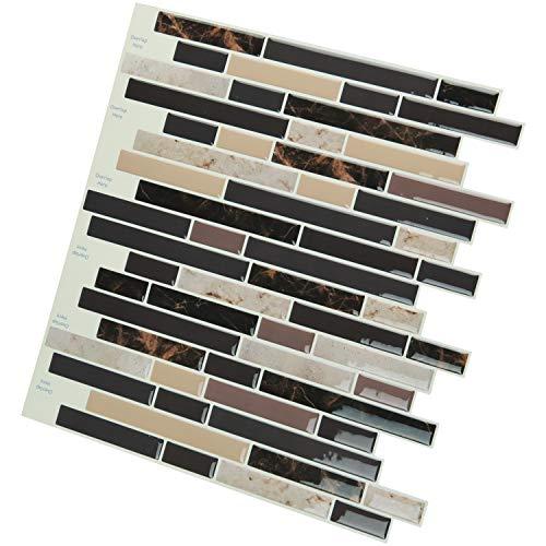 Art3d Art3d Self Adhesive Wall Tile (11.8 x 11.8inches,10 Tiles) Peel and Stick Backsplash for Kitchen, Bathroom