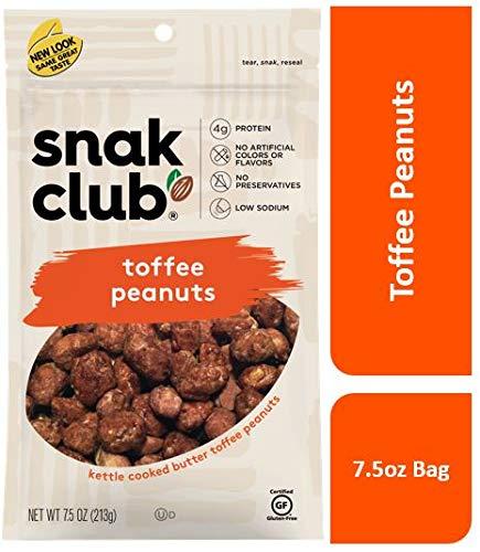 Snak Club Snak Club Candied Toffee Peanuts Resealable 7.5 Ounce Bag