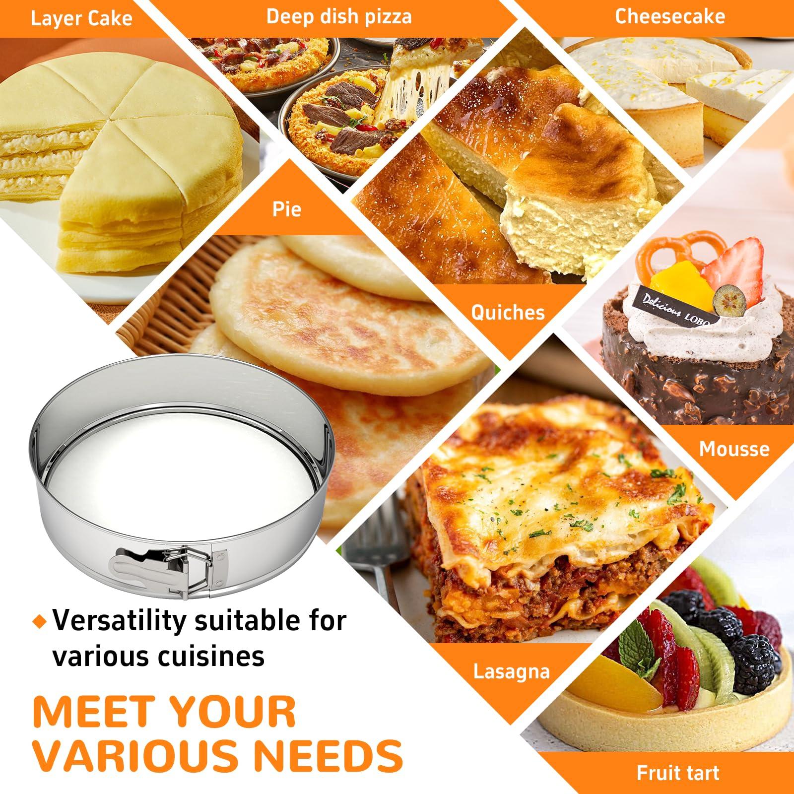 ZeroPone ZeroPone 9 Inch Springform Pan, Stainless Steel Cheesecake Pan, Nonstick Springform Cake Pan with Removable Bottom, Round Cake Pan For Baking, Spring Form Pan for Cheesecake