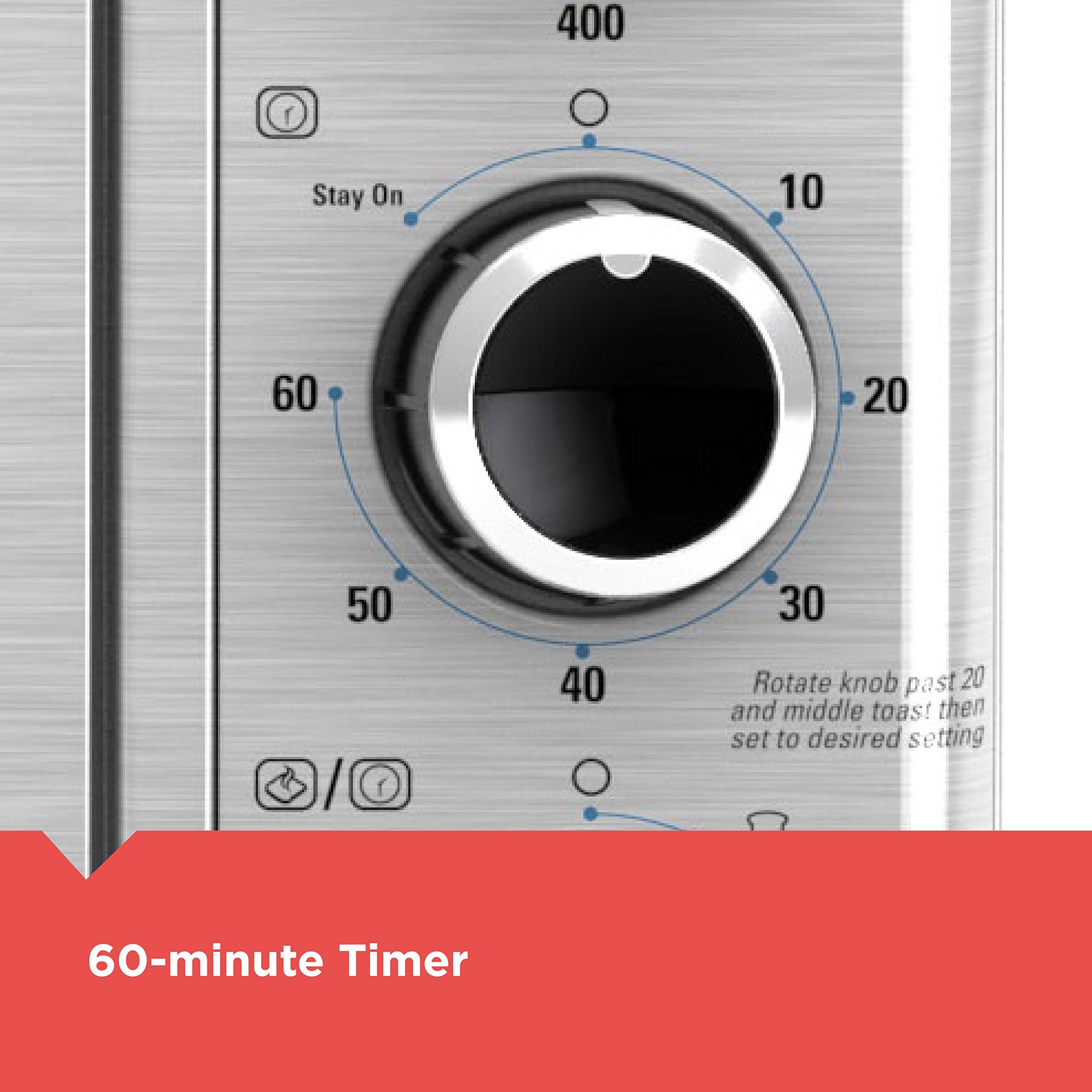 BLACK+DECKER BLACK+DECKER 6-Slice Crisp 'N Bake Air Fry Toaster Oven, TO3215SS, 5 Cooking Functions, 60 Minute Timer, Stainless Steel