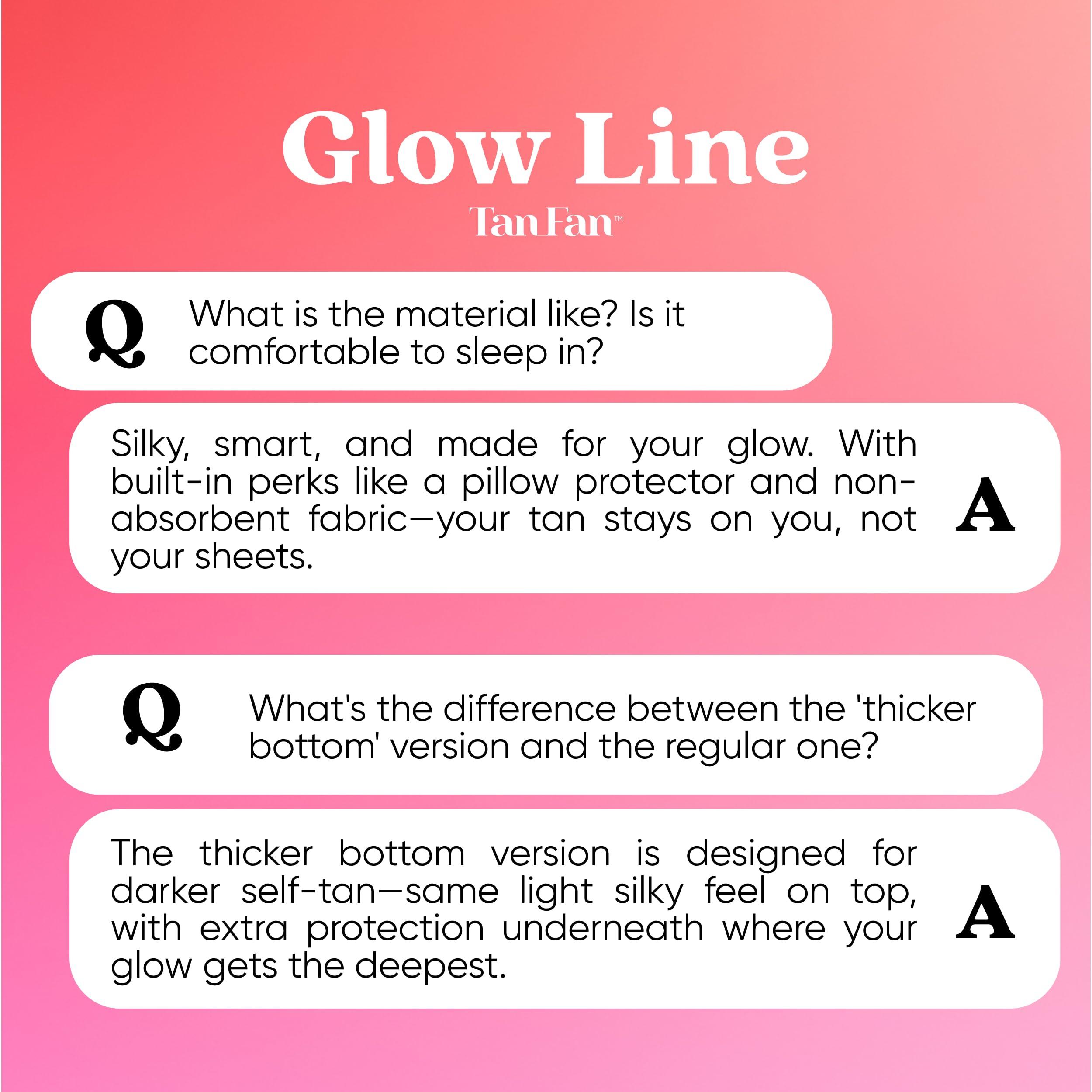 Tan Fan Tan Fan Self Tan Sleep Sac - Keep Sheets Clean from Self Tanner Stains - 100% Cool Silky Lightweight Poly - Wont Transfer Rub or Absorb Tanning Lotion - Roomy Breathable Large w Foot Openings (Pink)